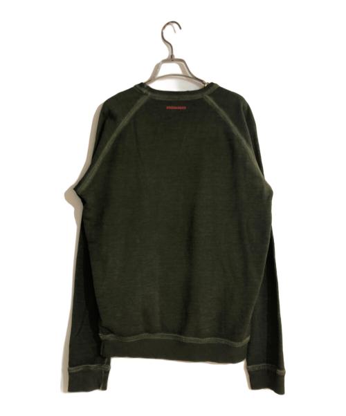 DSQUARED2（ディースクエアード）DSQUARED2 (ディースクエアード) クルーネックスウェット グリーン サイズ:Mの古着・服飾アイテム