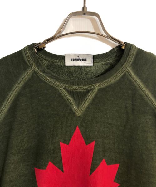 DSQUARED2（ディースクエアード）DSQUARED2 (ディースクエアード) クルーネックスウェット グリーン サイズ:Mの古着・服飾アイテム