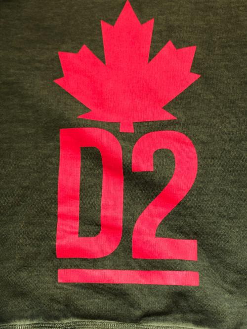 DSQUARED2（ディースクエアード）DSQUARED2 (ディースクエアード) クルーネックスウェット グリーン サイズ:Mの古着・服飾アイテム