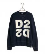 DSQUARED2ディースクエアード）の古着「スペル アウト スウェットシャツ」｜ネイビー