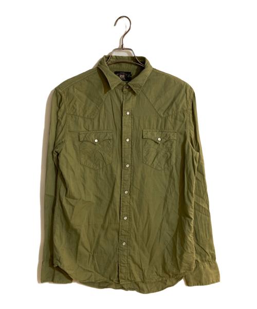 RRL（ダブルアールエル）RRL (ダブルアールエル) Buffalo Western Shirt/ バッファロー ウエスタン シャツ グリーン サイズ:Mの古着・服飾アイテム