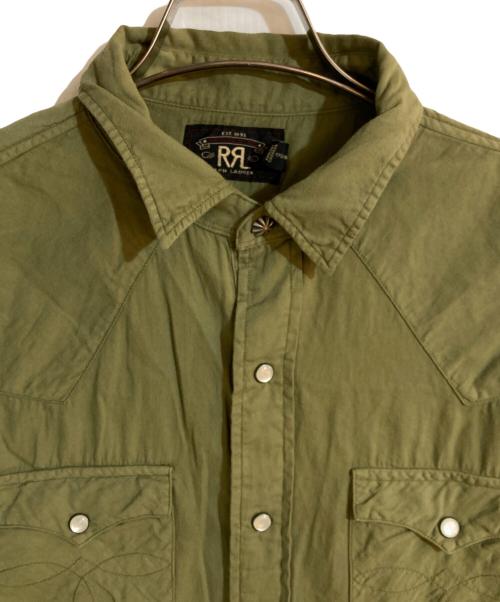 RRL（ダブルアールエル）RRL (ダブルアールエル) Buffalo Western Shirt/ バッファロー ウエスタン シャツ グリーン サイズ:Mの古着・服飾アイテム