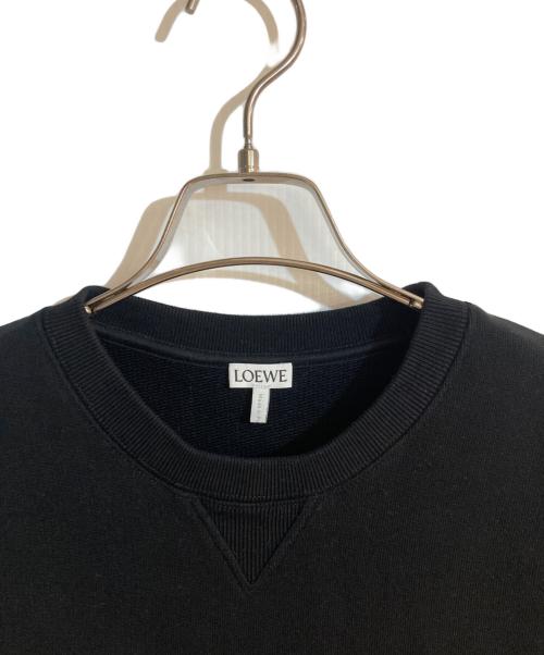 LOEWE（ロエベ）LOEWE (ロエベ) アナグラムロゴ刺繍スウェットシャツ ブラック サイズ:Sの古着・服飾アイテム