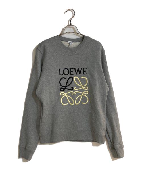LOEWE（ロエベ）LOEWE (ロエベ) ト アナグラムロゴ刺繍スウェットシャツ グレー サイズ:Sの古着・服飾アイテム