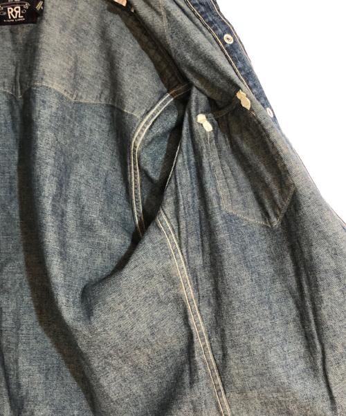 RRL（ダブルアールエル）RRL (ダブルアールエル) コンチョボタンデニムウエスタンシャツ インディゴ サイズ:Sの古着・服飾アイテム