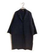 MUSE de Deuxieme Classeミューズ ドゥーズィエム クラス）の古着「ウールアンゴラリバーコート」｜ネイビー
