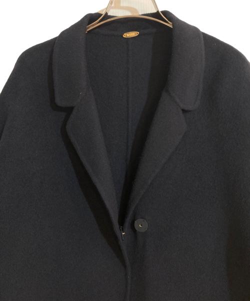 MUSE de Deuxieme Classe（ミューズ ドゥーズィエム クラス）MUSE de Deuxieme Classe (ミューズ ドゥーズィエム クラス) ウールアンゴラリバーコート ネイビー サイズ:FREEの古着・服飾アイテム