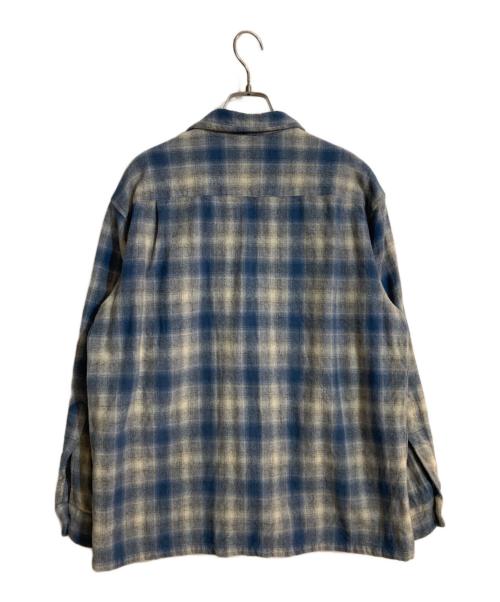PENDLETON（ペンドルトン）PENDLETON (ペンドルトン) オープンカラーウールシャツ ブルー サイズ:Lの古着・服飾アイテム
