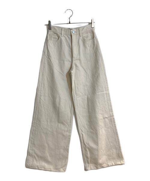 theory（セオリー）theory (セオリー) NATURAL DENIM HW WIDE JEAN ベージュ サイズ:24の古着・服飾アイテム