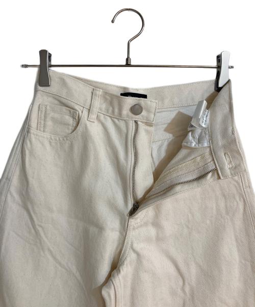 theory（セオリー）theory (セオリー) NATURAL DENIM HW WIDE JEAN ベージュ サイズ:24の古着・服飾アイテム