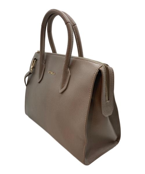 FURLA（フルラ）FURLA (フルラ) PIN M SATCHEL 2WAYショルダーバッグ ベージュの古着・服飾アイテム