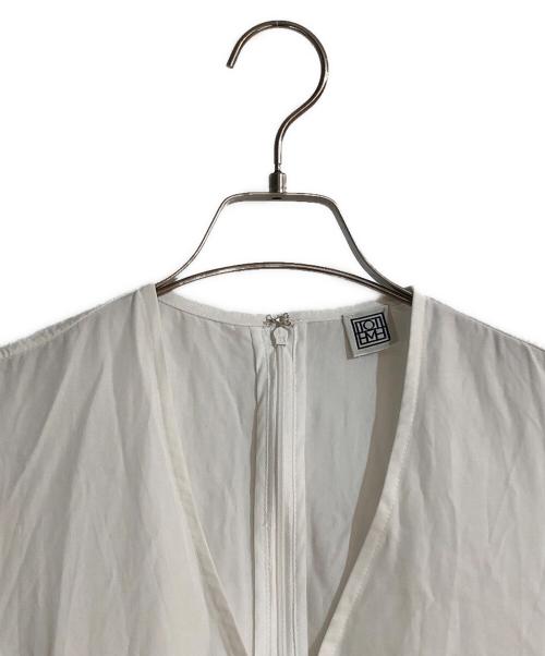 toteme（トーテム）toteme (トーテム) リネン×リヨセル ノースリーブワンピース ホワイト サイズ:Sの古着・服飾アイテム