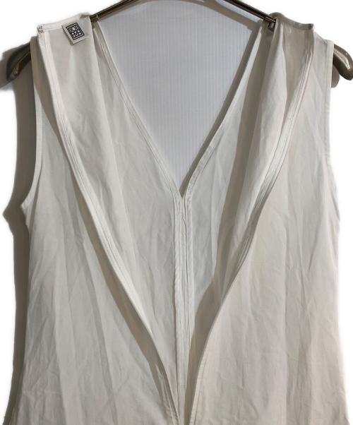 toteme（トーテム）toteme (トーテム) リネン×リヨセル ノースリーブワンピース ホワイト サイズ:Sの古着・服飾アイテム