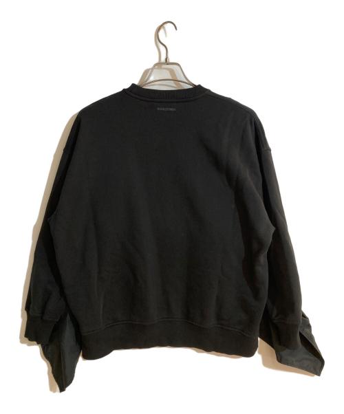 RED VALENTINO（レッドヴァレンティノ）RED VALENTINO (レッドヴァレンティノ) Ruffled Detail Topクルーネックスウェット ブラック サイズ:XSの古着・服飾アイテム