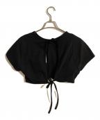 Calvin Klein Jeansカルバンクラインジーンズ）の古着「クロップドボクシーファッションTシャツ」｜ブラック