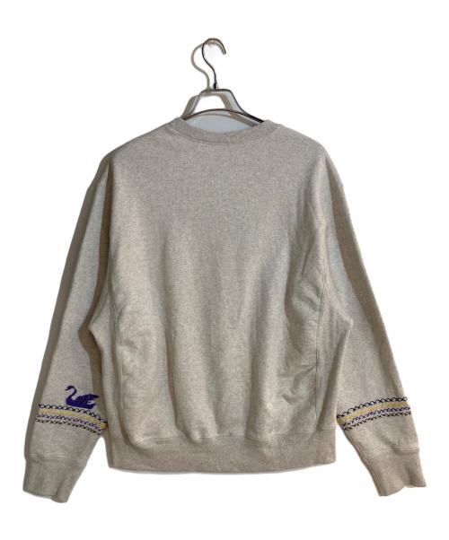 KHOKI（コッキ）KHOKI (コッキ) Cross-stitch sweat shirt グレー サイズ:3の古着・服飾アイテム