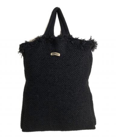 中古・古着通販】NKNIT (ンニット) fringe knit big bag ネイビー