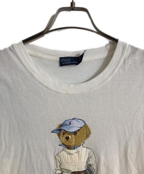POLO RALPH LAUREN（ポロ・ラルフローレン）POLO RALPH LAUREN (ポロ・ラルフローレン) ポロベアプリントカットソー ホワイト サイズ:XLの古着・服飾アイテム