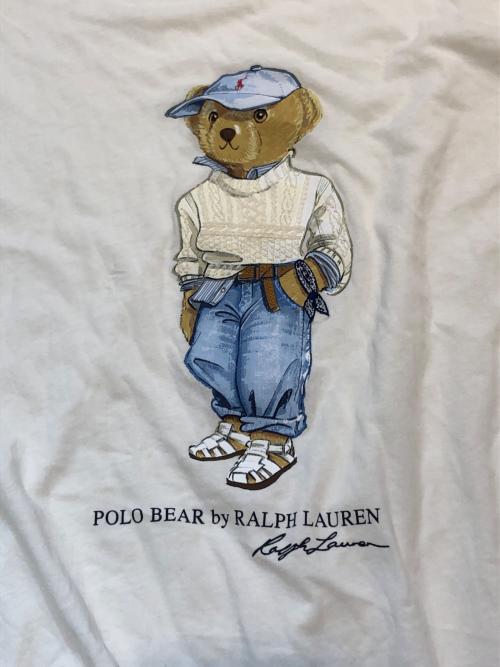 POLO RALPH LAUREN（ポロ・ラルフローレン）POLO RALPH LAUREN (ポロ・ラルフローレン) ポロベアプリントカットソー ホワイト サイズ:XLの古着・服飾アイテム