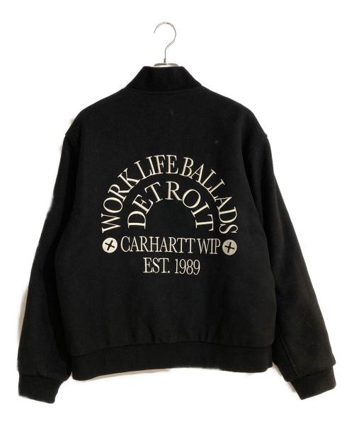 Carhartt WIP（カーハート ワークインプログレス）Carhartt WIP (カーハート ワークインプログレス) WORK Varsity Bomber Jacket/ワークバーシティボンバージャケット ブラック サイズ:Lの古着・服飾アイテム
