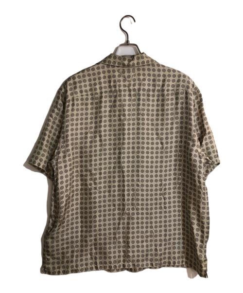 PRADA（プラダ）PRADA (プラダ) 総柄シルク半袖シャツ ベージュ サイズ:XLの古着・服飾アイテム