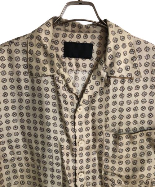 PRADA（プラダ）PRADA (プラダ) 総柄シルク半袖シャツ ベージュ サイズ:XLの古着・服飾アイテム