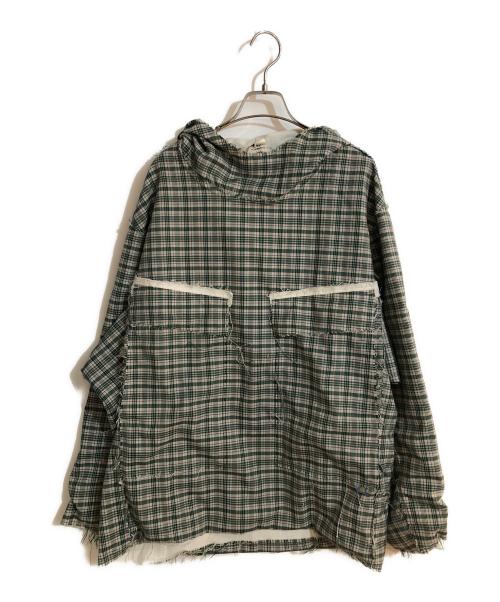 T.Cablin（カブリン）T.Cablin (カブリン) CREW HOOD(T/W) グリーン サイズ:FREEの古着・服飾アイテム