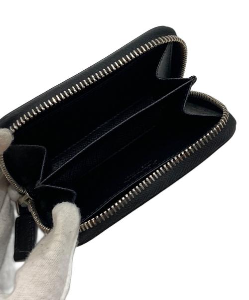 PRADA（プラダ）PRADA (プラダ) サフィアーノトライアングル コインケース ブラックの古着・服飾アイテム