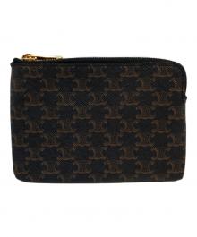 CELINE（セリーヌ）の古着「トリオンフコインケース」｜ブラウン