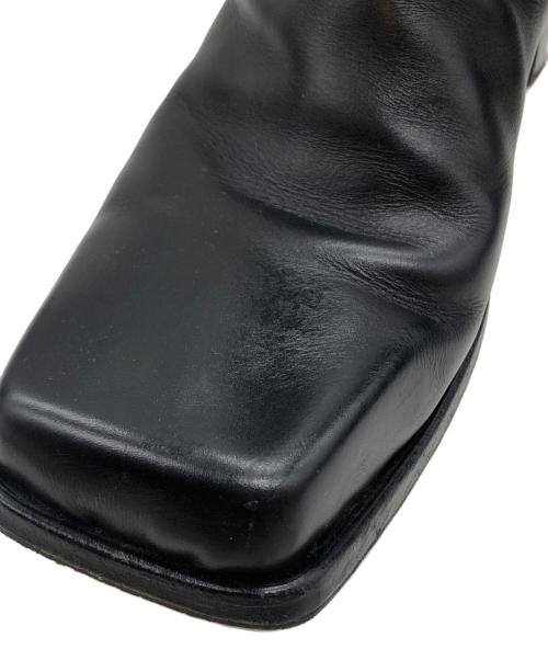 JOHN LAWRENCE SULLIVAN（ジョン ローレンス サリバン）JOHN LAWRENCE SULLIVAN (ジョン ローレンス サリバン) スクエアトゥヒールブーツ ブラック サイズ:8の古着・服飾アイテム