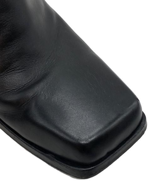 JOHN LAWRENCE SULLIVAN（ジョン ローレンス サリバン）JOHN LAWRENCE SULLIVAN (ジョン ローレンス サリバン) スクエアトゥヒールブーツ ブラック サイズ:8の古着・服飾アイテム