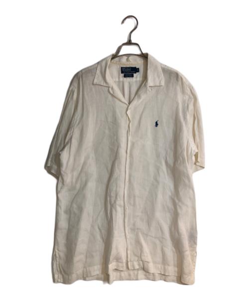 POLO RALPH LAUREN（ポロ・ラルフローレン）POLO RALPH LAUREN (ポロ・ラルフローレン) CALDWELL リネン半袖シャツ ホワイト サイズ:Mの古着・服飾アイテム