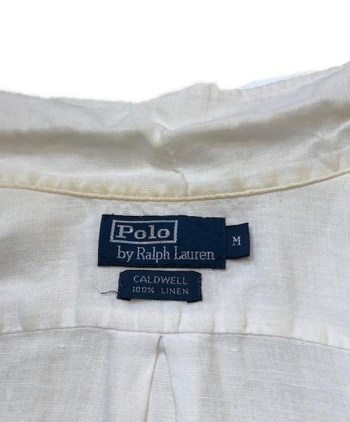 POLO RALPH LAUREN（ポロ・ラルフローレン）POLO RALPH LAUREN (ポロ・ラルフローレン) CALDWELL リネン半袖シャツ ホワイト サイズ:Mの古着・服飾アイテム