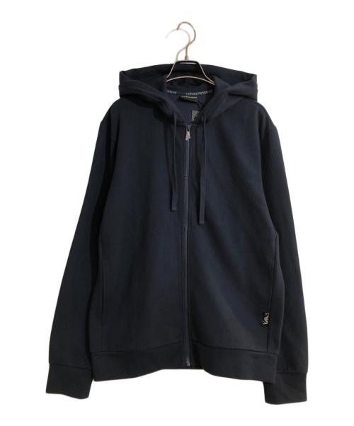 EMPORIO ARMANI（エンポリオ アルマーニ）EMPORIO ARMANI (エンポリオアルマーニ) ジップアップジャケット ネイビー サイズ:ｌの古着・服飾アイテム