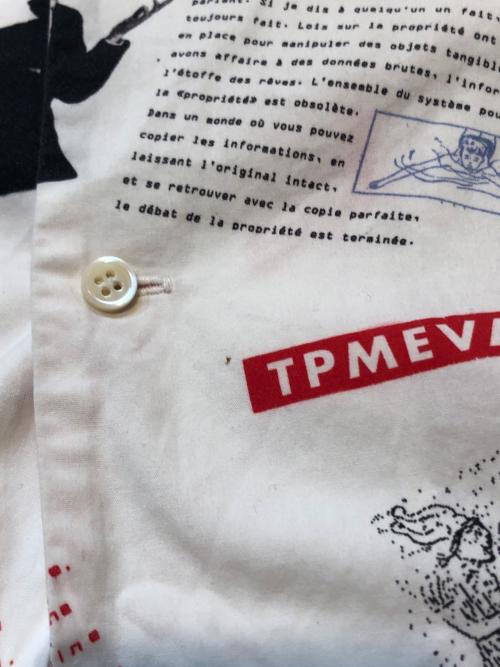 C.E（シーイー）C.E (キャブ エンプト) 総柄開襟シャツ ホワイト サイズ:Ｌの古着・服飾アイテム