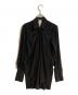 Patou（パトゥ）の古着「アイコニックドレープシルクブラウス」｜ブラック