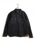 STUDIO D'ARTISANステュディオダルチザン）の古着「14oz. DENIM WORK SHIRT」｜ブラック