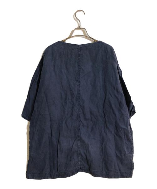 Porter Classic（ポータークラシック）Porter Classic (ポータークラシック) LINEN BASEBALL SHIRT/リネンベースボールシャツ ネイビー サイズ:３の古着・服飾アイテム