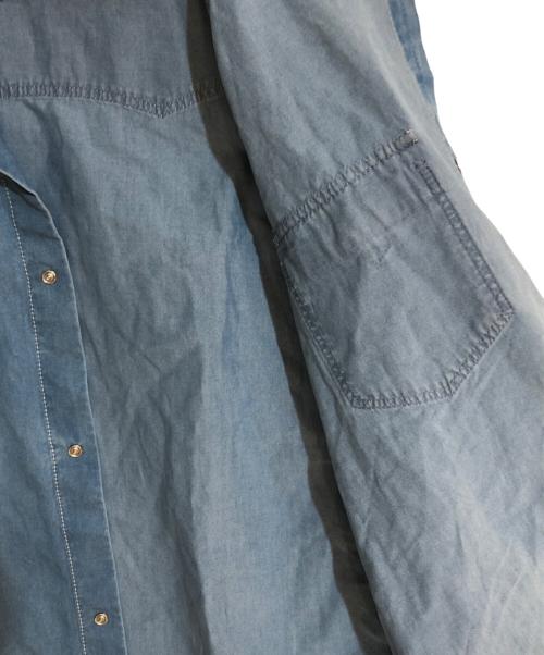 Maison Margiela（メゾンマルジェラ）Maison Margiela (メゾンマルジェラ) コットンウエスタンシャツ スカイブルー サイズ:41の古着・服飾アイテム