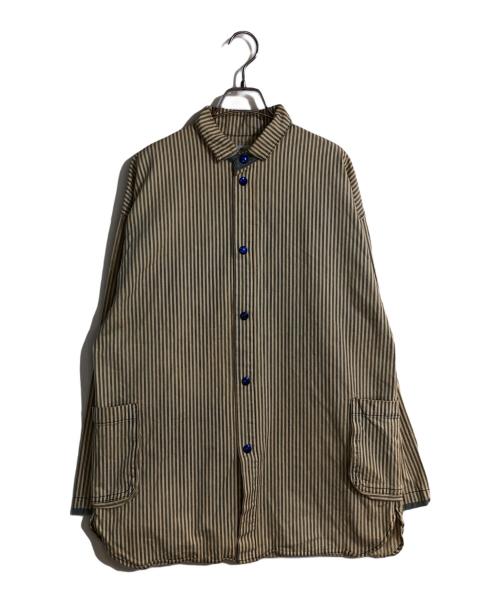 Porter Classic（ポータークラシック）Porter Classic (ポータークラシック) ヒッコリーストライプワークジャケット ベージュ サイズ:Ｌの古着・服飾アイテム