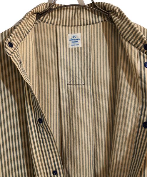 Porter Classic（ポータークラシック）Porter Classic (ポータークラシック) ヒッコリーストライプワークジャケット ベージュ サイズ:Ｌの古着・服飾アイテム