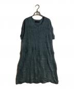 M.&KYOKOエムアンドキョウコ）の古着「シワ加工ニットワンピース」｜ブルー