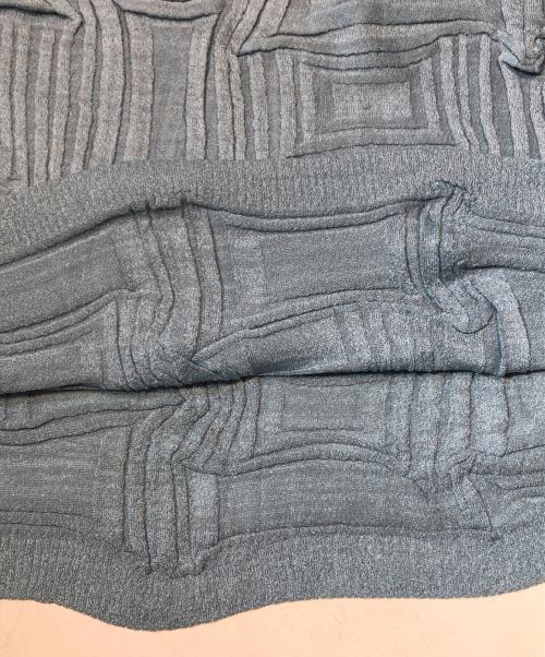 M.&KYOKO（エムアンドキョウコ）M.&KYOKO (エムアンドキョウコ) シワ加工ニットワンピース ブルー サイズ:FREEの古着・服飾アイテム