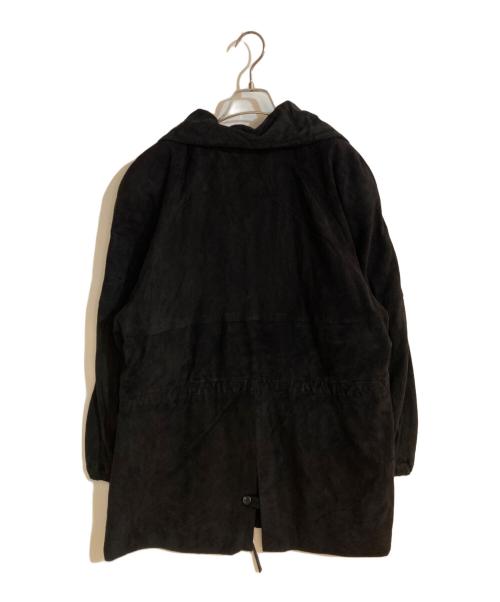 Chloe（クロエ）Chloe (クロエ) ドローストーリングラムレザースウェードコート ブラック サイズ:Ｌの古着・服飾アイテム