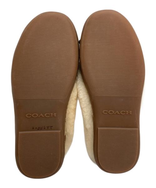 COACH（コーチ）COACH (コーチ) ムートンモカシンシューズ ベージュ サイズ:24の古着・服飾アイテム
