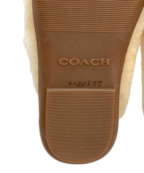 COACH（コーチ）COACH (コーチ) ムートンモカシンシューズ ベージュ サイズ:24の古着・服飾アイテム