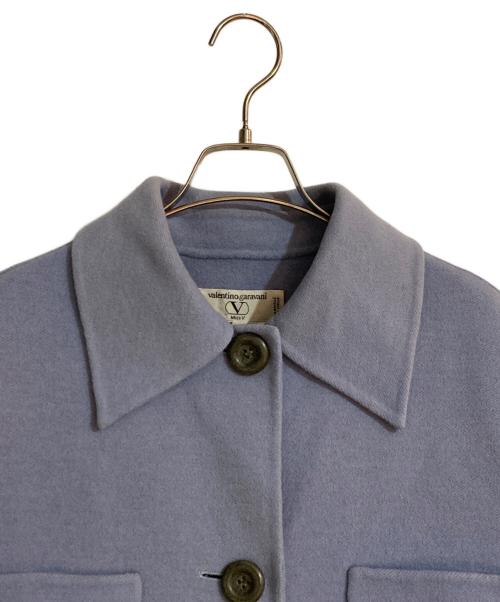 VALENTINO GARAVANI（ヴァレンティノ・ガラヴァーニ）VALENTINO GARAVANI (ヴァレンティノ・ガラヴァーニ) アンゴラ混ウールジャケット ブルー サイズ:44の古着・服飾アイテム