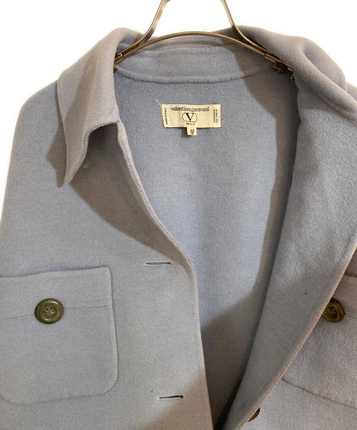 VALENTINO GARAVANI（ヴァレンティノ・ガラヴァーニ）VALENTINO GARAVANI (ヴァレンティノ・ガラヴァーニ) アンゴラ混ウールジャケット ブルー サイズ:44の古着・服飾アイテム