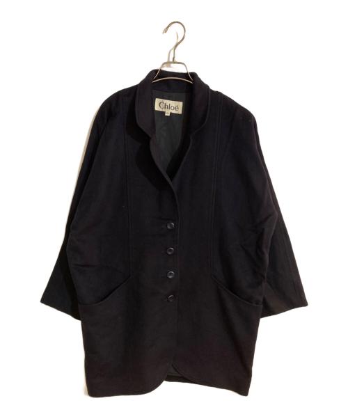 Chloe（クロエ）Chloe (クロエ) コクーンウールジャケット ネイビー サイズ:Ｌの古着・服飾アイテム