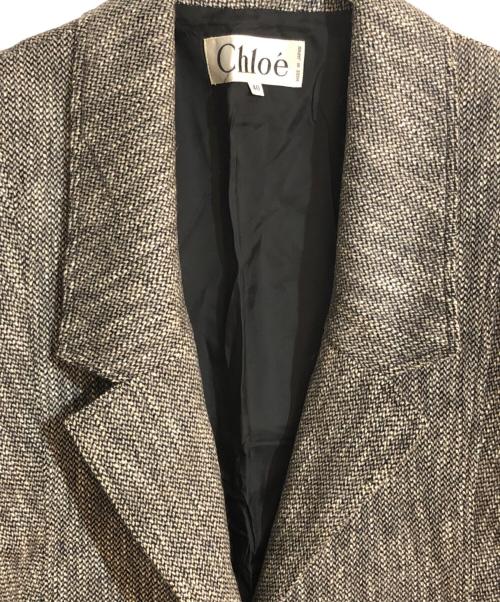 Chloe（クロエ）Chloe (クロエ) ツイードトッパージャケット グレー サイズ:Ｌの古着・服飾アイテム